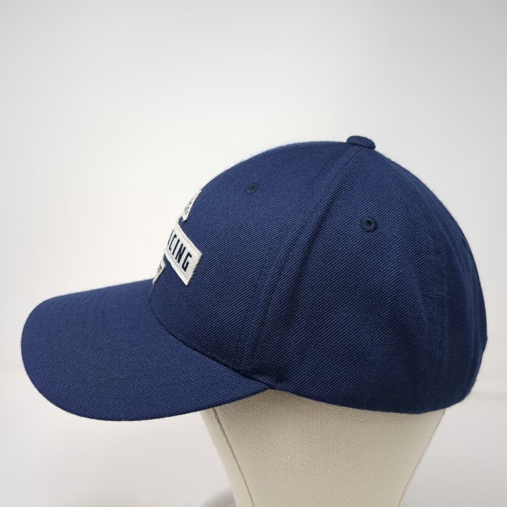 Fly Racing Snapback Hat Blue White One Size Racing Patch Structured 6 Panel Cap - Picture 3 of 10